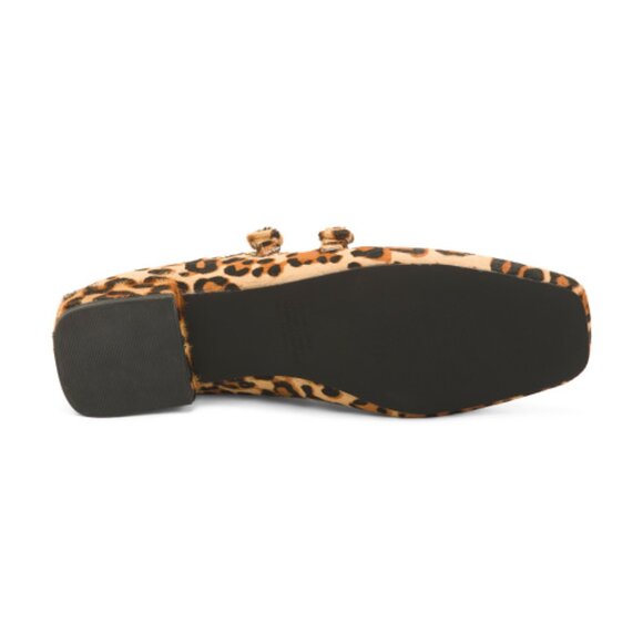 Venezuela Double Strap Cowhide Mary Jane - Leopard – offe market INTENTIONALLY BLANK Leather Venezuela Mary Jane Flats